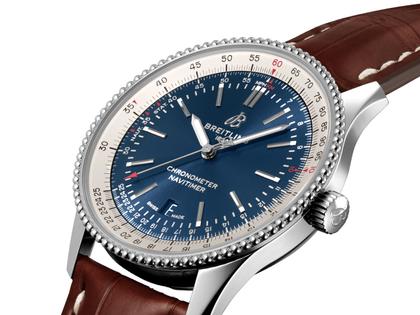 Breitling Navitimer 1 Automatic 41 blau braunes Lederband kaufen 