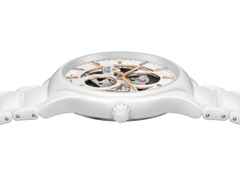 Rado True Round Automatic Open Heart Keramik 40mm weißes Zifferblatt weißes Keramikband – Herrenuhren Uhr ohne Datum aus Keramik und Titan. Das Gehäuse ist rund und weiß. Das Keramikarmband ist weiß. Das Zifferblatt ist ein Index in weiß. – Ansicht 3