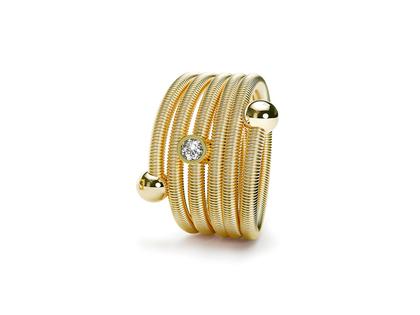 Niessing Colette C Embrace Ring mit Fassung 5-fach Classic Yellow – Ringe Ring mit Besatz aus 750 Gelbgold.