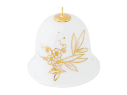 Meissen Miniatur-Glocke "Golden Onion Style" aus Meissener Porzellan® – Porzellanwaren Porzellandekoration in weiß und aus Porzellan.
