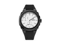 Alpina Alpiner Extreme Regulator Automatik Edelstahl Schwarz-PVD 41mm weißes Zifferblatt schwarzes Kautschukband – Herrenuhren Uhr ohne Datum aus Edelstahl und PVD beschichtet. Das Gehäuse ist rund und schwarz. Das Kautschuk / Kunststoff / Silikon Armband ist schwarz. Das Zifferblatt ist ein Index in weiß.