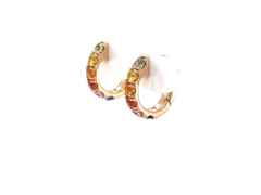 Capolavoro Rainbow Creolen Roségold Saphir bunt – Ohrschmuck Creolen aus 750 Rotgold. – Ansicht 3