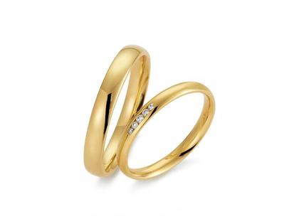 Gerstner Basic-Kollektion Trauring Paar aus 585/- Gelbgold mit Brillanten 0,036ct – Ringe Trauring mit Besatz in gelbgold und aus 585 Gelbgold.