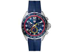 TAG Heuer Formula 1 Chronograph x Red Bull Racing Quarz Edelstahl blaues Zifferblatt blaues Kautschukband – Herrenuhren Chronograph aus Edelstahl. Das Gehäuse ist rund und silber. Das Kautschuk / Kunststoff / Silikon Armband ist blau. Das Zifferblatt ist ein Index in blau.