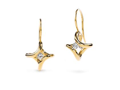 Niessing Spannring Ära Ohrhänger Classic Yellow 1,8mm mit Brillanten 0,400ct – Ohrschmuck Ohrhänger aus 750 Gelbgold.