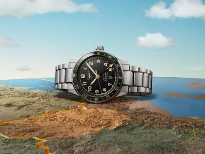 Longines Spirit Zulu Time Automatik Edelstahl 42mm anthrazites Zifferblatt Metallband – Herrenuhren Uhr mit Datum aus Edelstahl und Keramik. Das Gehäuse ist rund und silber. Das Edelstahlarmband ist silber. Das Zifferblatt ist arabisch und grau. – Ansicht 6