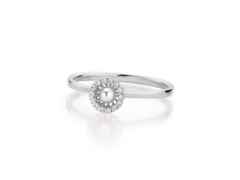 Jörg Heinz Swing Boho Pearl XS Ring Weißgold mit weißer Zuchtperle und Brillanten 0,070ct – Ringe Ring mit Besatz in silber und aus 750 Weißgold. – Ansicht 2
