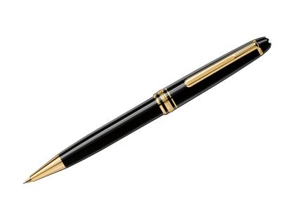 Montblanc Meisterstück Classique Drehbleistift 0,5mm Edelharz vergoldet – Schreibgeräte Bleistift aus Edelharz und und vergoldet.