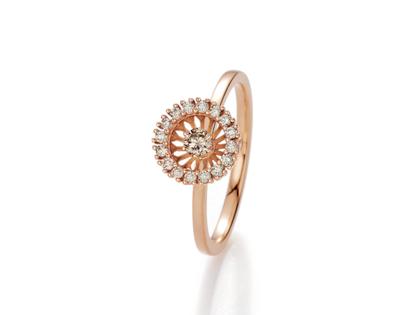 Jörg Heinz Swing Boho Ring Roségold mit Brillanten 0,244ct – Ringe Ring mit Besatz aus 750 Rotgold.