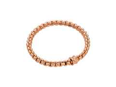 Fope Eka Flex'It  Armband   schmal Roségold 1 Ronde mit Brillant 0,01ct M flexibel – Armschmuck Armband aus 750 Rotgold.