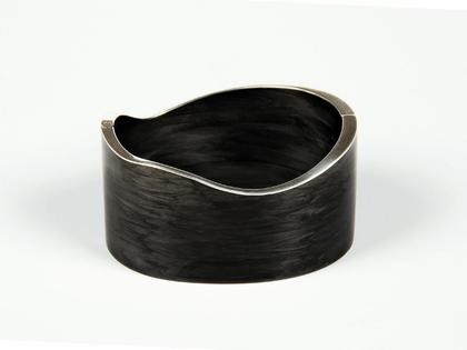 Maria Rzewuska Set 30 Armreif Silber mit Karbon – Armschmuck Armreif aus 925 Silber, Carbon und und .