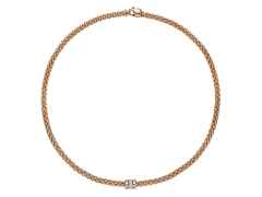 Fope FlexIt Solo Collier Roségold – Halsschmuck Collier aus 750 Rotgold, 750 Weißgold und und .