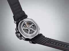 Tissot T-Race MotoGP                2022 Chronograph  Limited Edition Automatik schwarz PVD – Herrenuhren Chronograph aus Edelstahl und PVD beschichtet. Das Gehäuse ist rund und silber. Das Lederarmband ist schwarz. Das Zifferblatt ist arabisch und schwarz. – Ansicht 5