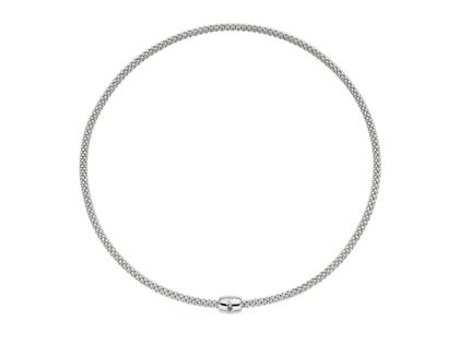 Fope Prima Flex'It Collier Weißgold 40cm mit Brillant 0,010ct – Halsschmuck Collier aus 750 Weißgold.