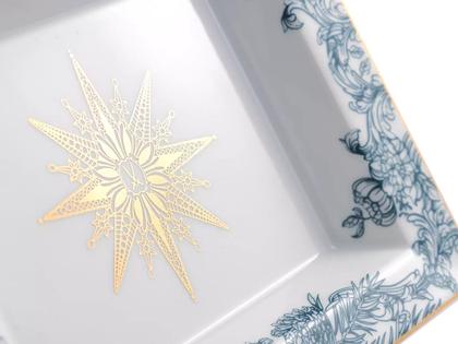 Meissen Vide-Poche Collection "Meissen Christmas Star" blau groß – Porzellanwaren Porzellandekoration in weiß und aus Porzellan und vergoldet. – Ansicht 3