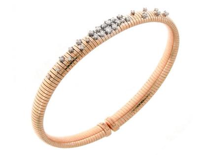 Chimento Stardust Armreif schmal Roségold – Armschmuck Armband aus 750 Rotgold, 750 Weißgold und und .