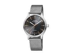 Mühle Glashütte Panova Grau Automatik Edelstahl 40mm Metallband – Herrenuhren Uhr ohne Datum aus Edelstahl. Das Gehäuse ist rund und silber. Das Edelstahlarmband ist silber. Das Zifferblatt ist ein Index in grau.