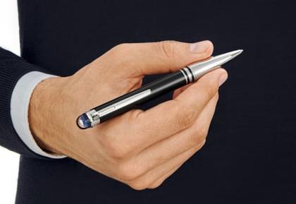 Montblanc StarWalker Doué Kugelschreiber Edelharz platiniert – Schreibgeräte Kugelschreiber aus Edelharz und und platiniert. – Ansicht 3