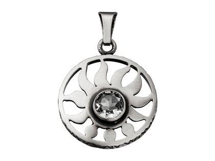 Nordform Design 20 Anhänger Sonne – Anhänger Anhänger mit Besatz aus 925 Silber.