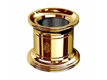 El Casco Klammerspender aus Messing vergoldet – Büroaccessoires Klammerspender in gelbgold und aus Messing. – Ansicht 3