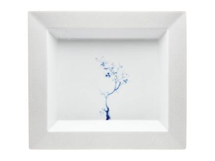 Meissen Vide-Poche  groß "Blue Orchid Platin" – Porzellanwaren Porzellandekoration in weiß und aus Porzellan.