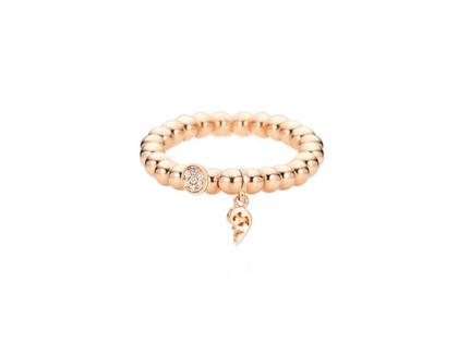 Capolavoro Flessibile Ring Roségold mit Brillanten 0,070ct – Ringe Ring mit Besatz aus 750 Rotgold.