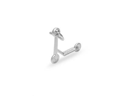 Juwelier Roller | Atelier Anhänger "Roller" Silber mit Öse – Halsschmuck Anhänger ohne Besatz in silber und aus 925 Silber. – Ansicht 2