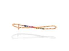 Capolavoro Rainbow Armband Roségold Saphir bunt – Armschmuck Armband aus 750 Rotgold.