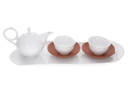 Meissen Wellenspiel Relief Tee-Set 6-teilig weiß – Porzellanwaren Tafelporzellan in weiß und aus Porzellan.