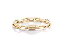Capolavoro Love Lock 01 Armband Gelbgold 17cm mit Brillanten 0,323ct – Armschmuck Armband aus 750 Gelbgold.
