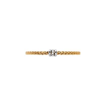 Fope Eka Tiny Armband Gelbgold schmal mit Brillanten – Armschmuck Armband aus 750 Gelbgold. – Ansicht 3