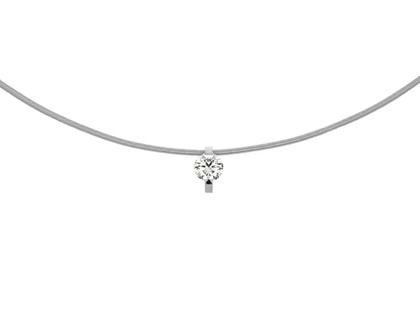 Niessing Princess Anhänger mit Krappenfassung 8,0mm Platin 0,40ct TW vsi – Anhänger Anhänger mit Besatz aus 950 Platin.