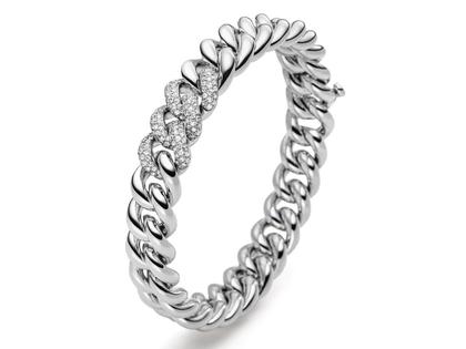 IsabelleFa Altesse Armband Weißgold 12mm Pavé – Armschmuck Armband aus 750 Weißgold.