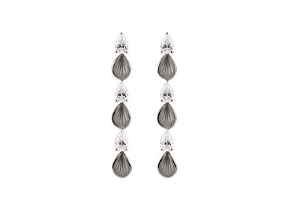 Cammilli Firenze Divina Ohrhänger White Ice und Black Lava mit Brillanten 1,80ct – Ohrschmuck Ohrhänger aus 750 Weißgold.