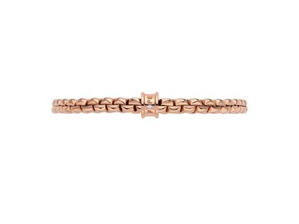 Fope Eka Flex'It  Armband   schmal Roségold 1 Ronde mit Brillant 0,01ct M flexibel – Armschmuck Armband aus 750 Rotgold. – Ansicht 4