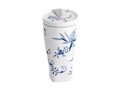 Meissen Coffee to Go Becher "Zwiebelmuster Style" aus Meissner Porzellan – Porzellanwaren Tafelporzellan in weiß und aus Kunststoff und Porzellan. – Ansicht 2