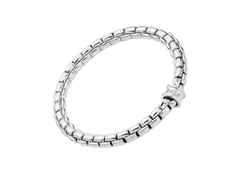 Fope Eka Flex'It  Armband  mittel Weißgold 1 Ronde mit Brillant 0,02ct M flexibel – Armschmuck Armband aus 750 Weißgold. – Ansicht 2