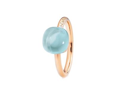 Capolavoro Happy Holi Ring Roségold mit Chalcedon – Ringe Ring mit Besatz aus 750 Rotgold.