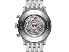 Breitling Navitimer B01 Chronograph 46 Edelstahl graues Zifferblatt Metallband – Herrenuhren Chronograph aus Edelstahl. Das Gehäuse ist rund und silber. Das Edelstahlarmband ist silber. Das Zifferblatt ist ein Index in grau. – Ansicht 4