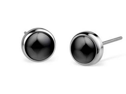 Bering Link Ohrstecker Edelstahl Keramik schwarz – Ohrschmuck Ohrstecker aus Edelstahl, Keramik und und .