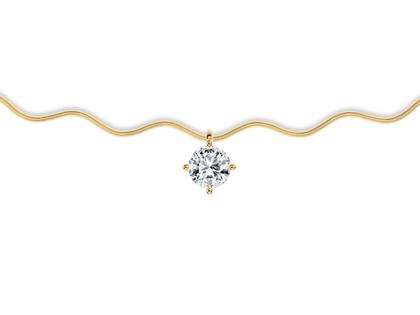 Niessing Amatis Anhänger Classic Yellow 7,5mm mit Diamant 0,420ct – Anhänger Anhänger mit Besatz aus 750 Gelbgold.