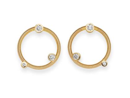 Niessing Artist  Ohrstecker mit 6 Brillanten Classic Yellow – Ohrschmuck Ohrstecker aus 750 Gelbgold.