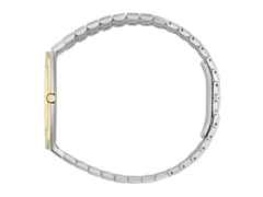 Gucci 25H Quarz Edelstahl 38mm goldenes Zifferblatt Metallband YA163405 – Damenuhren Uhr ohne Datum aus 750 Gelbgold, Edelstahl und vergoldet. Das Gehäuse ist rund und silber-gelbgold. Das Edelstahlarmband ist silber. Das Zifferblatt ist ein Index in gelbgold. – Ansicht 3