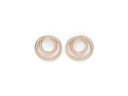 Angela Hübel Pirouette Ohrstecker Roségold mit Brillanten 0,490ct – Ohrschmuck Ohrstecker in roségold und aus 750 Rotgold.