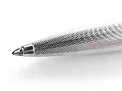 Montblanc Meisterstück Solitaire Sterling Silver Classique Kugelschreiber Feinkorn Guilloche 1646 Occasion – Schreibgeräte Kugelschreiber in silber und aus 925 Silber und vergoldet. – Ansicht 3
