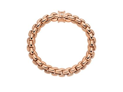 Fope Eka Flex'It  Armband breit Roségold 1 Ronde mit Brillant 0,02ct M flexibel – Armschmuck Armband aus 750 Rotgold. – Ansicht 3
