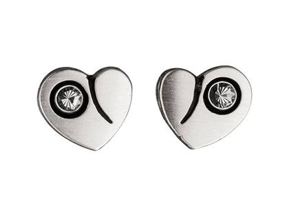 Nordform Design 02 Herz Ohrstecker – Ohrschmuck Ohrstecker aus 925 Silber.