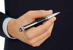 Montblanc StarWalker Doué Kugelschreiber Edelharz platiniert – Schreibgeräte Kugelschreiber aus Edelharz und und platiniert. – Ansicht 3