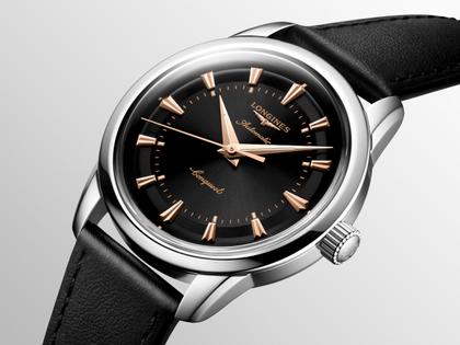 Longines Conquest Heritage Automatik Edelstahl 38mm schwarzes  