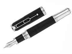 Montblanc Writers Edition                2020: Special Edition Victor Hugo Füllfederhalter – Schreibgeräte Füllfederhalter aus Edelharz und und platiniert.